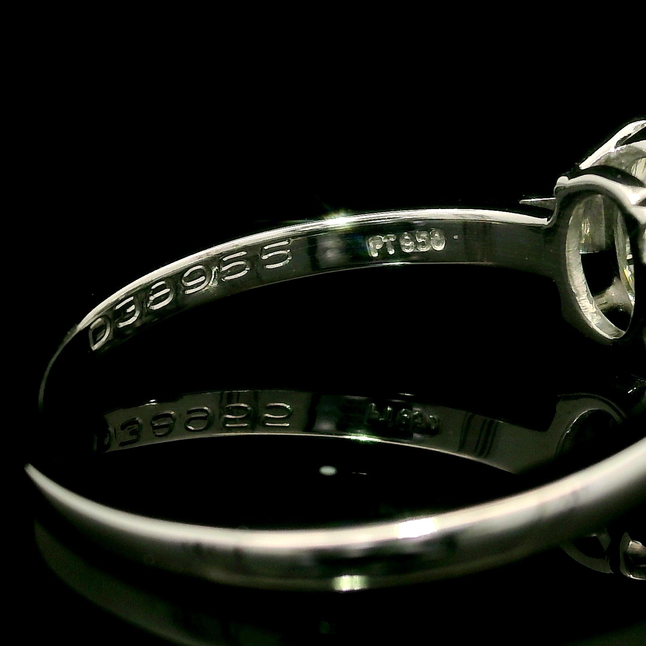 Weinlese Tiffany & Co. Platin GIA 1,52 Karat Oval Diamant Solitär Verlobungsring im Angebot 11