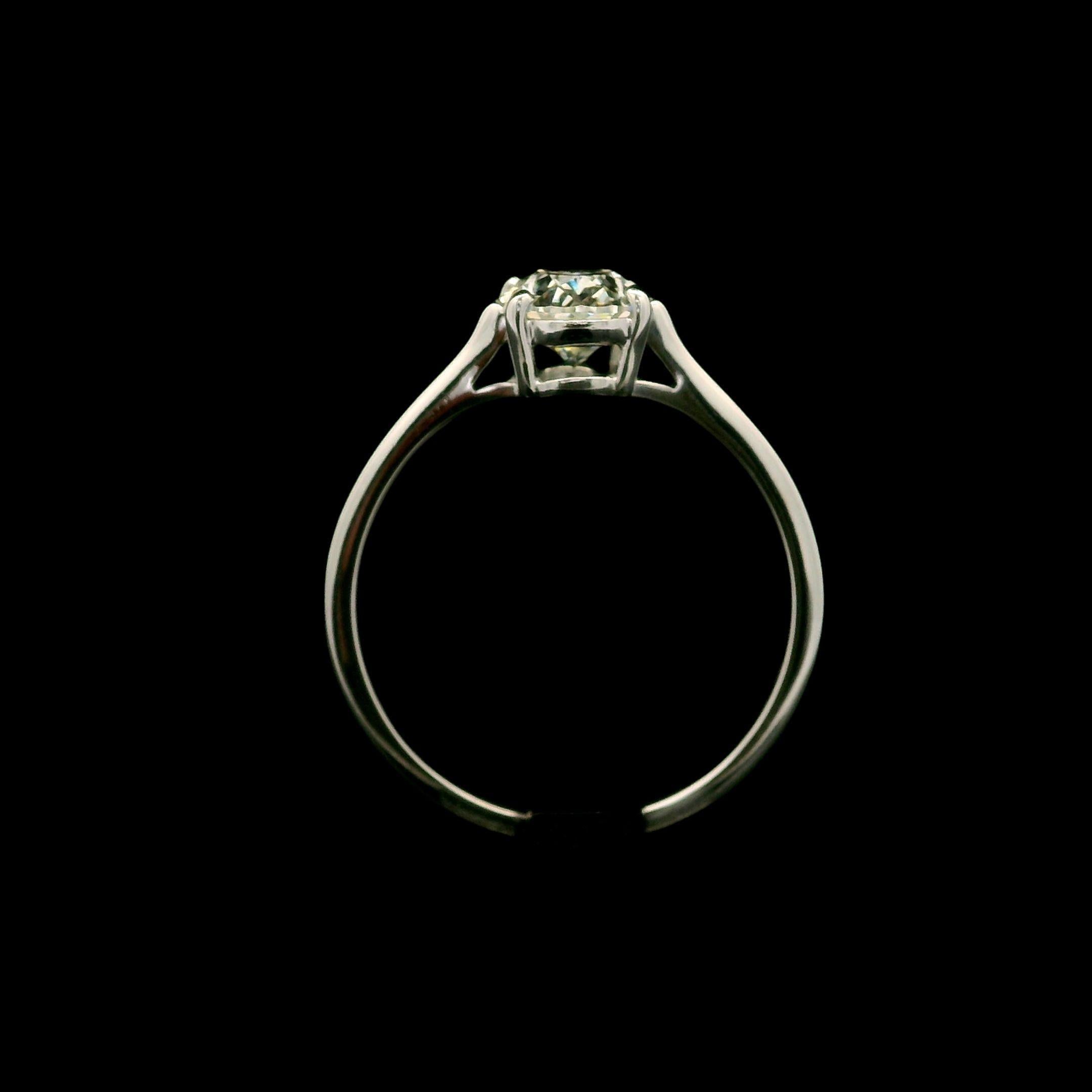 Weinlese Tiffany & Co. Platin GIA 1,52 Karat Oval Diamant Solitär Verlobungsring Damen im Angebot