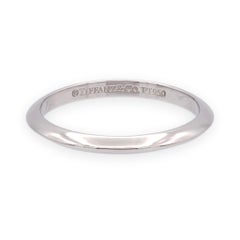 Vintage Tiffany & Co. Platinum Knife-Edge 2mm Wedding Band Ring Size 6.25
