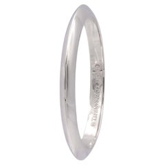 Vintage Tiffany & Co. Platinum Knife-Edge 2mm Wedding Band Ring Size 6.25