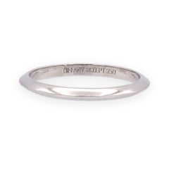 Vintage Tiffany & Co. Platinum Knife-Edge 2mm Wedding Band Ring Size 7.75