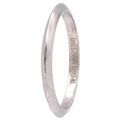 Vintage Tiffany & Co. Platinum Knife-Edge 2mm Wedding Band Ring Size 7.75