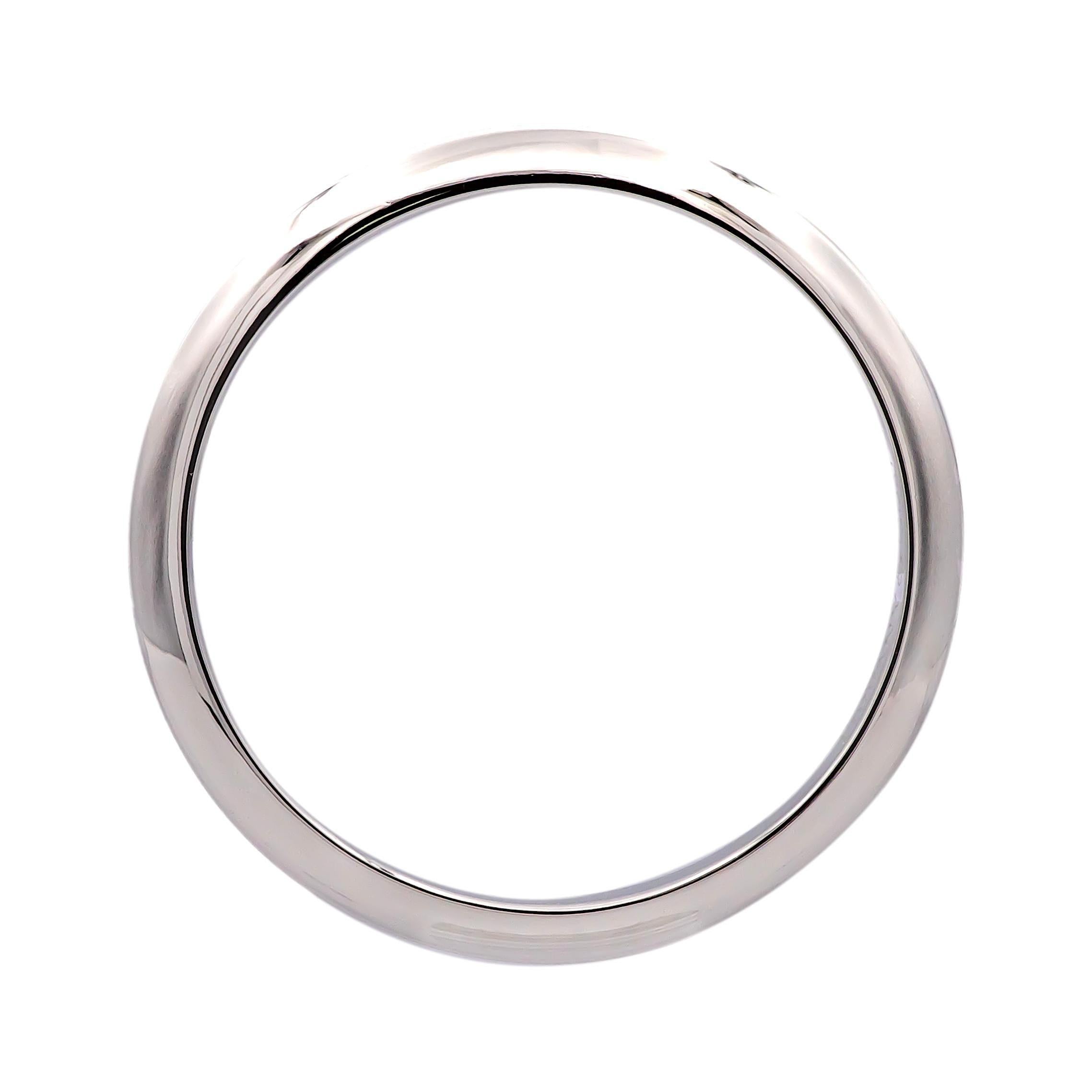 Weinlese Tiffany & Co. Platin-Ehering aus Platin mit Messerkante 1,8 mm Gr. 6,75 im Zustand „Hervorragend“ in New York, NY