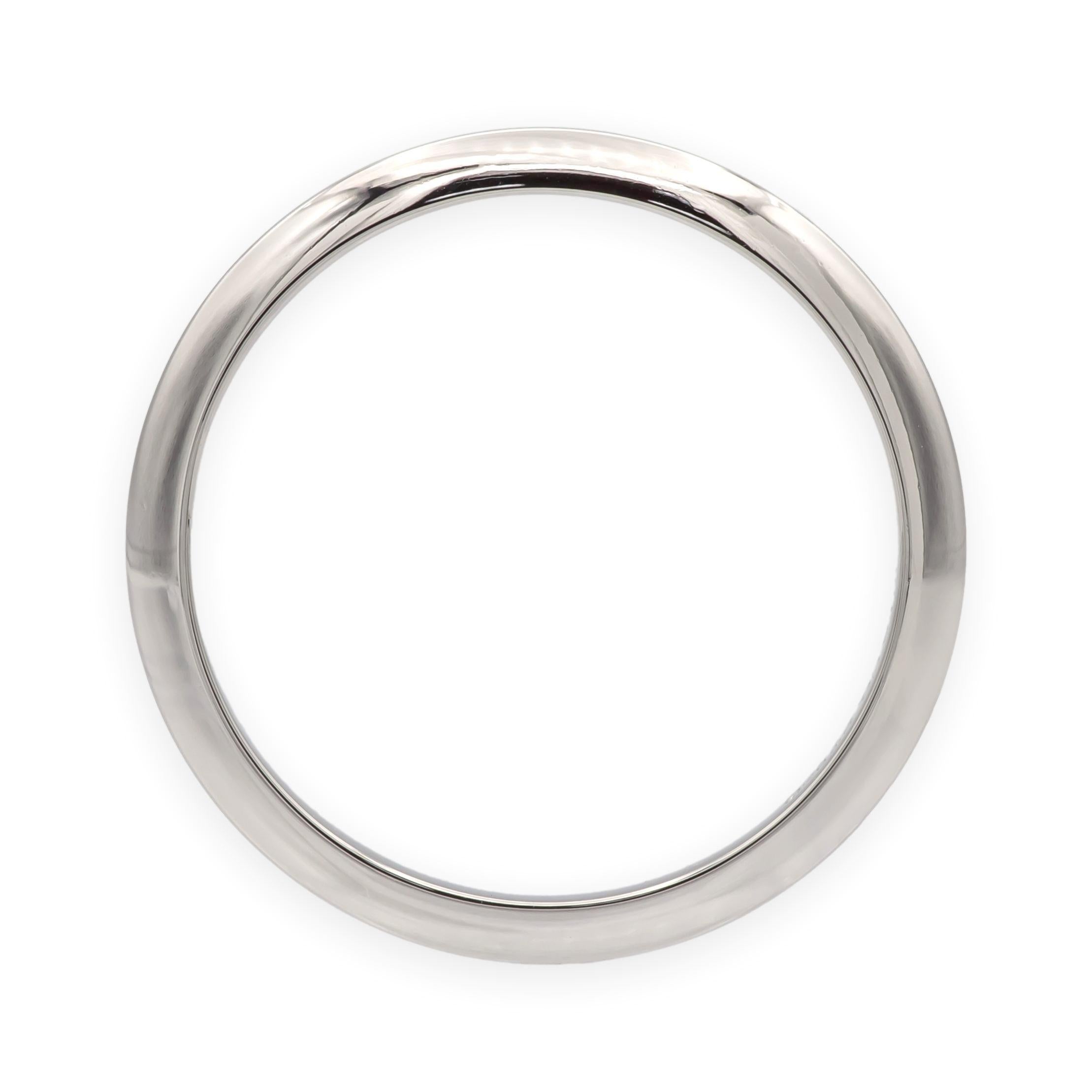 Weinlese Tiffany & Co. Platin Ehering mit Messerkante 2 mm Größe 6 im Angebot 7