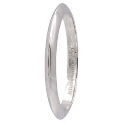 Vintage Tiffany & Co. Platinum Knife-Edge Wedding Band Ring 2 mm Size 7