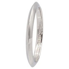 Vintage Tiffany & Co. Platinum Knife-Edge Wedding Band Ring 2 mm Sz 5.5