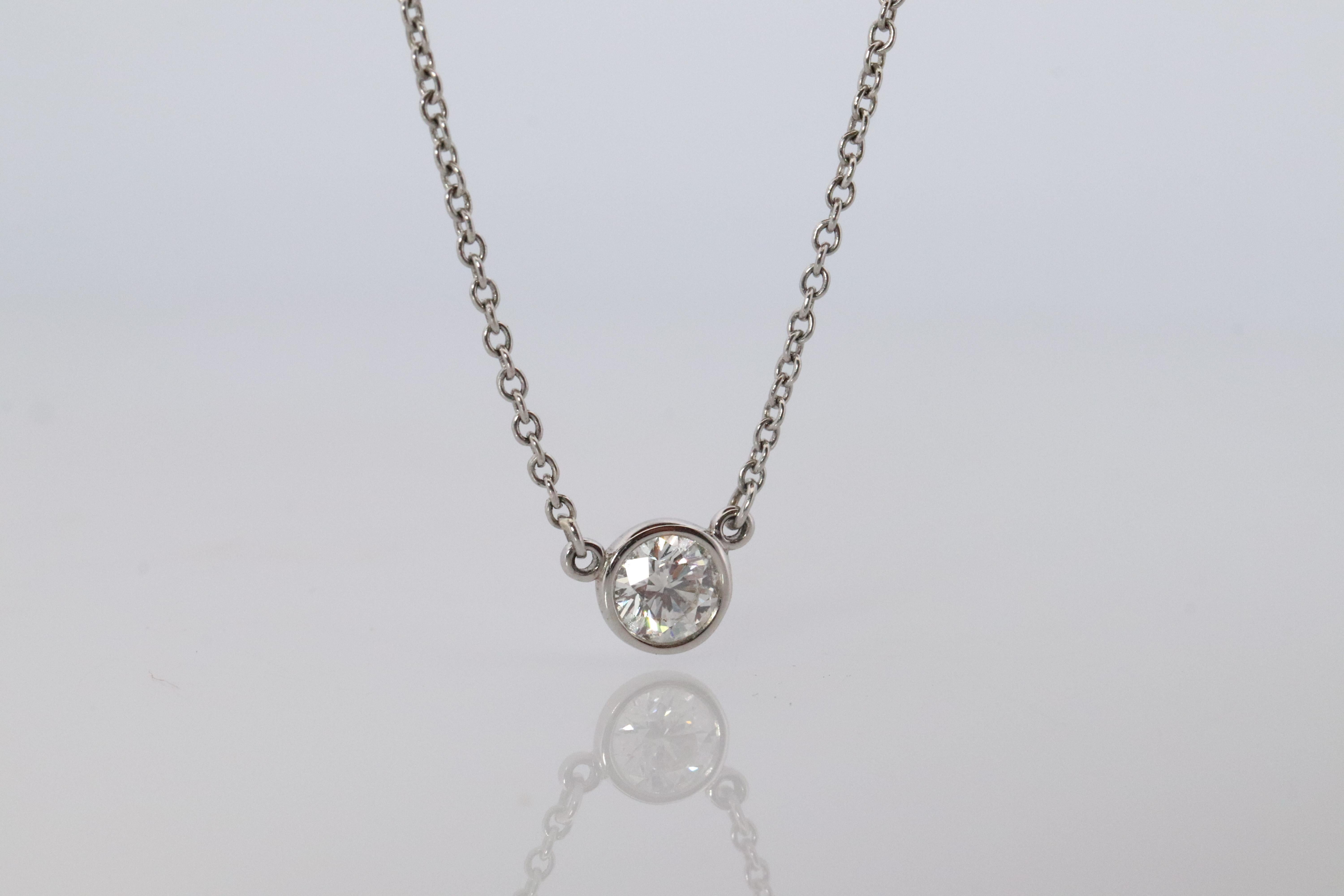 Tiffany and Co. diamond necklace
PT950 Platinum

Elsa Peretti Single diamond 