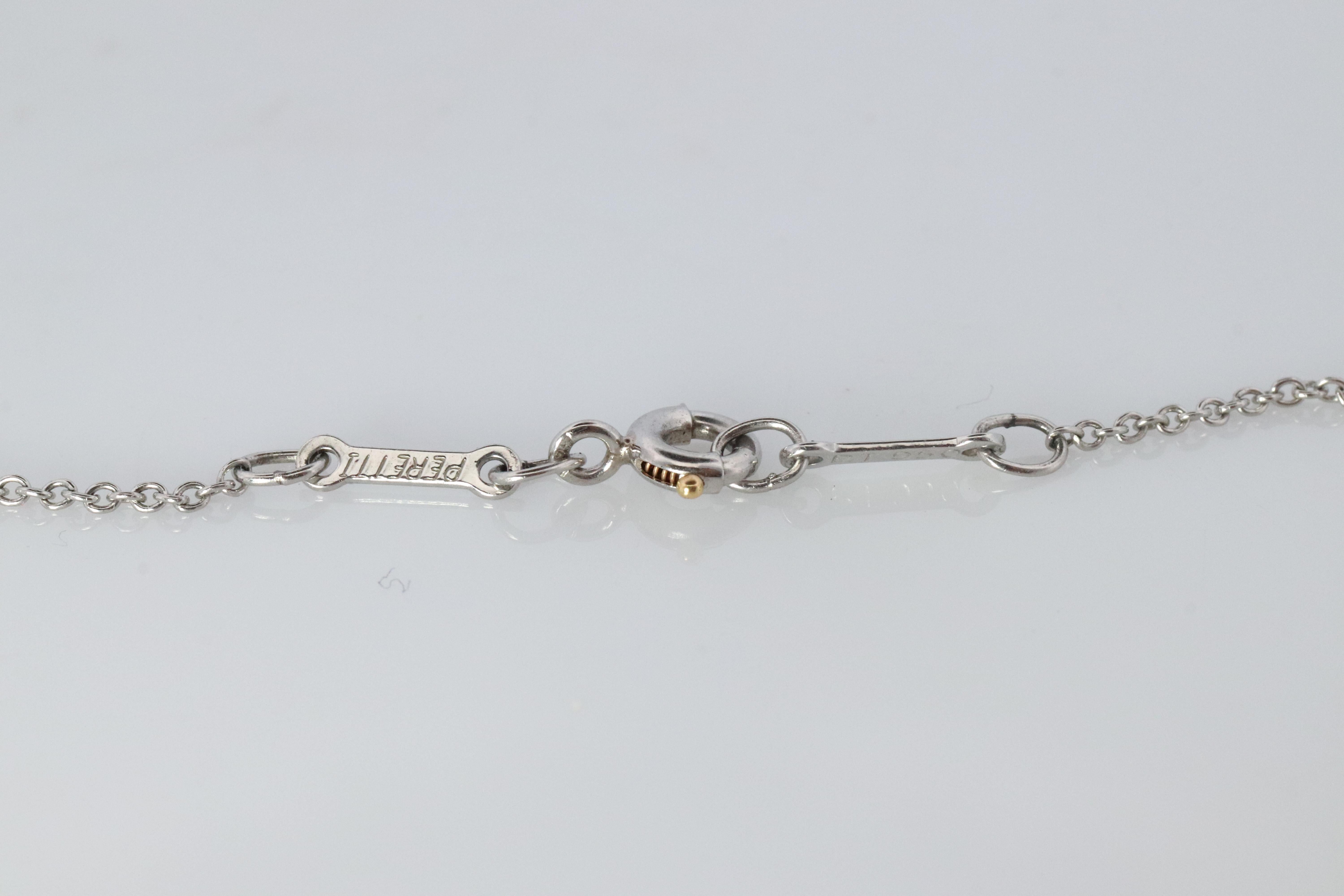 Vintage Tiffany Co Platinum Necklace Elsa Peretti Diamond by the Yard 0.36ct 1P For Sale 3