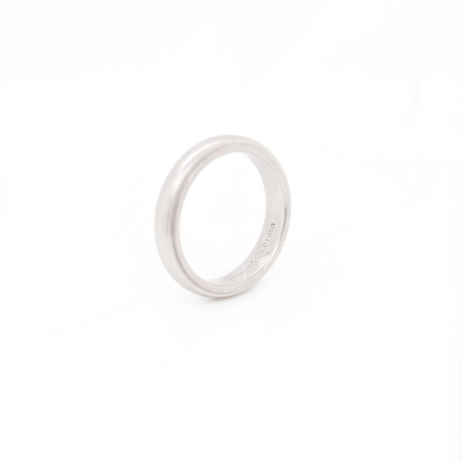 da uomo o donna Vintage Tiffany & Co. Platinum Wedding Band Ring in vendita