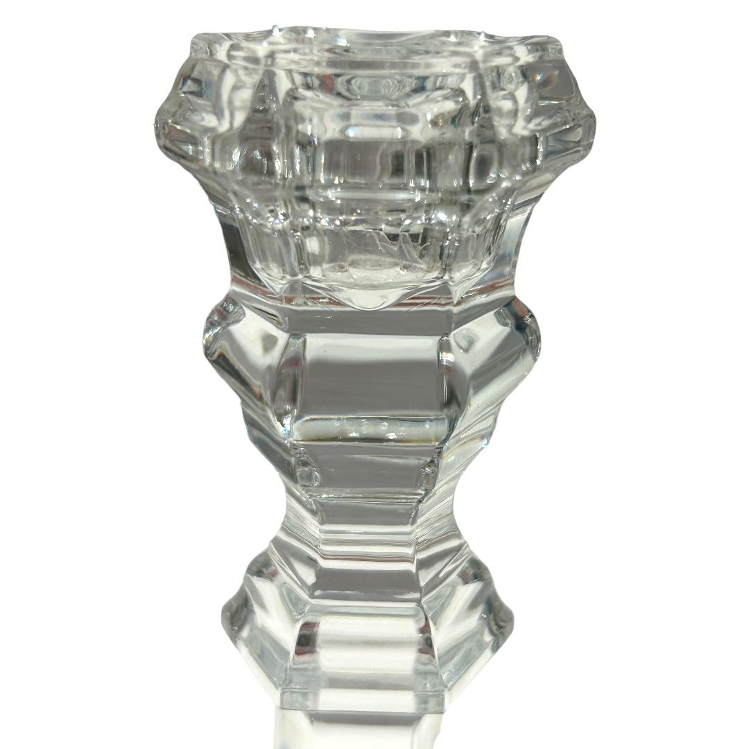 Weinlese Tiffany & Co. Plymouth Kristallklare Kerzenständer (Paar) im Zustand „Gut“ im Angebot in Naples, FL