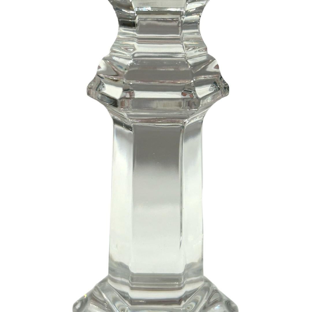 Cristal Vintage Tiffany & Co. Porte-bougies Plymouth Crystal Clear (paire) en vente