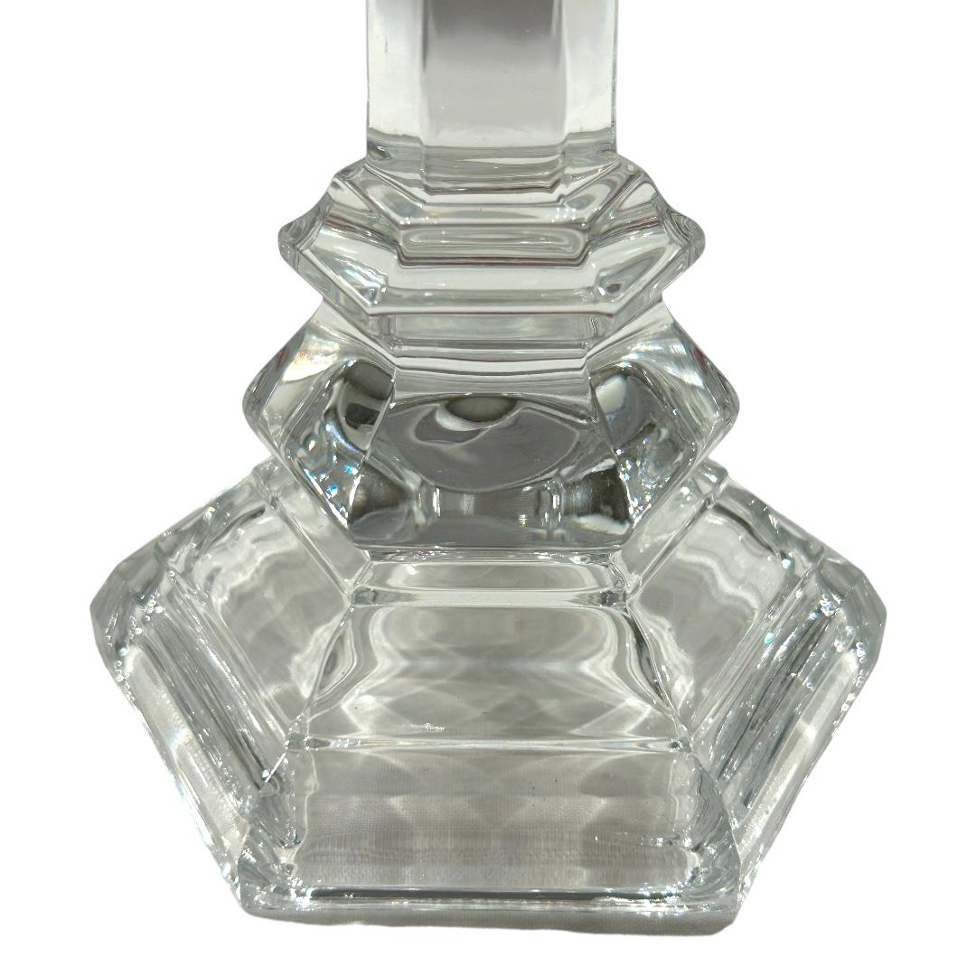 Weinlese Tiffany & Co. Plymouth Kristallklare Kerzenständer (Paar) im Angebot 1