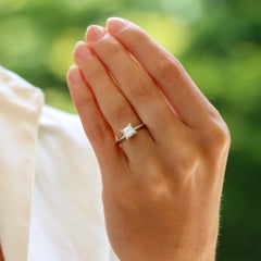 Vintage Tiffany & Co. Princess Cut Diamond Solitaire Engagement Ring in Platinum