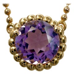 Vintage Tiffany & Co. Purple Amethyst 18k Rose Gold Sparkler Pendant Necklace