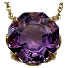 Vintage Tiffany & Co. Purple Amethyst Sparkler 18k Rose Gold Pendant Necklace