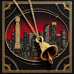 Vintage Tiffany & Co Ralph Lauren Nautical Bell Yellow Gold Pendant Necklace