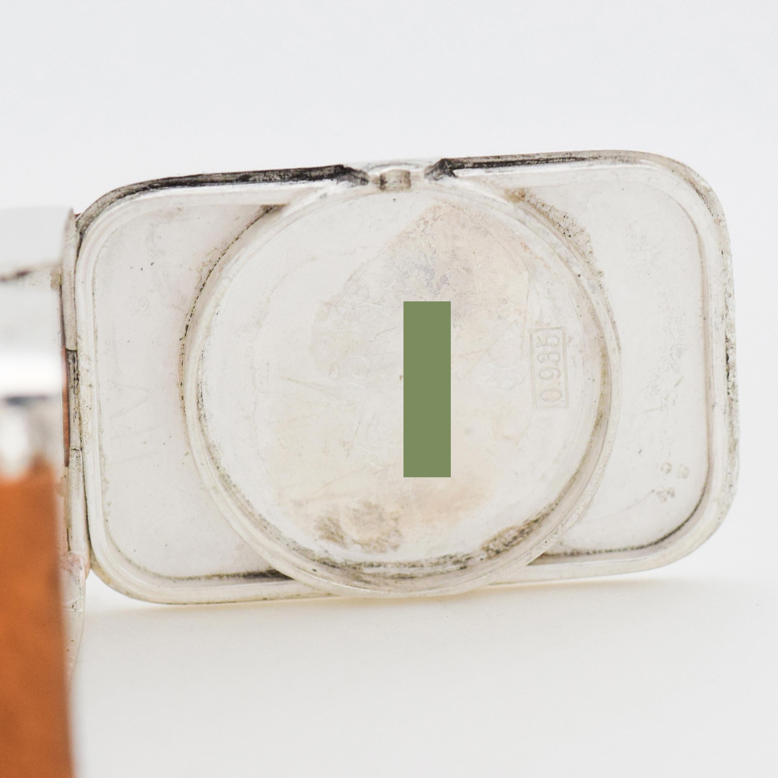 Vintage Tiffany & Co. Rectangular-Shaped Sterling Silver Watch, 1924 4