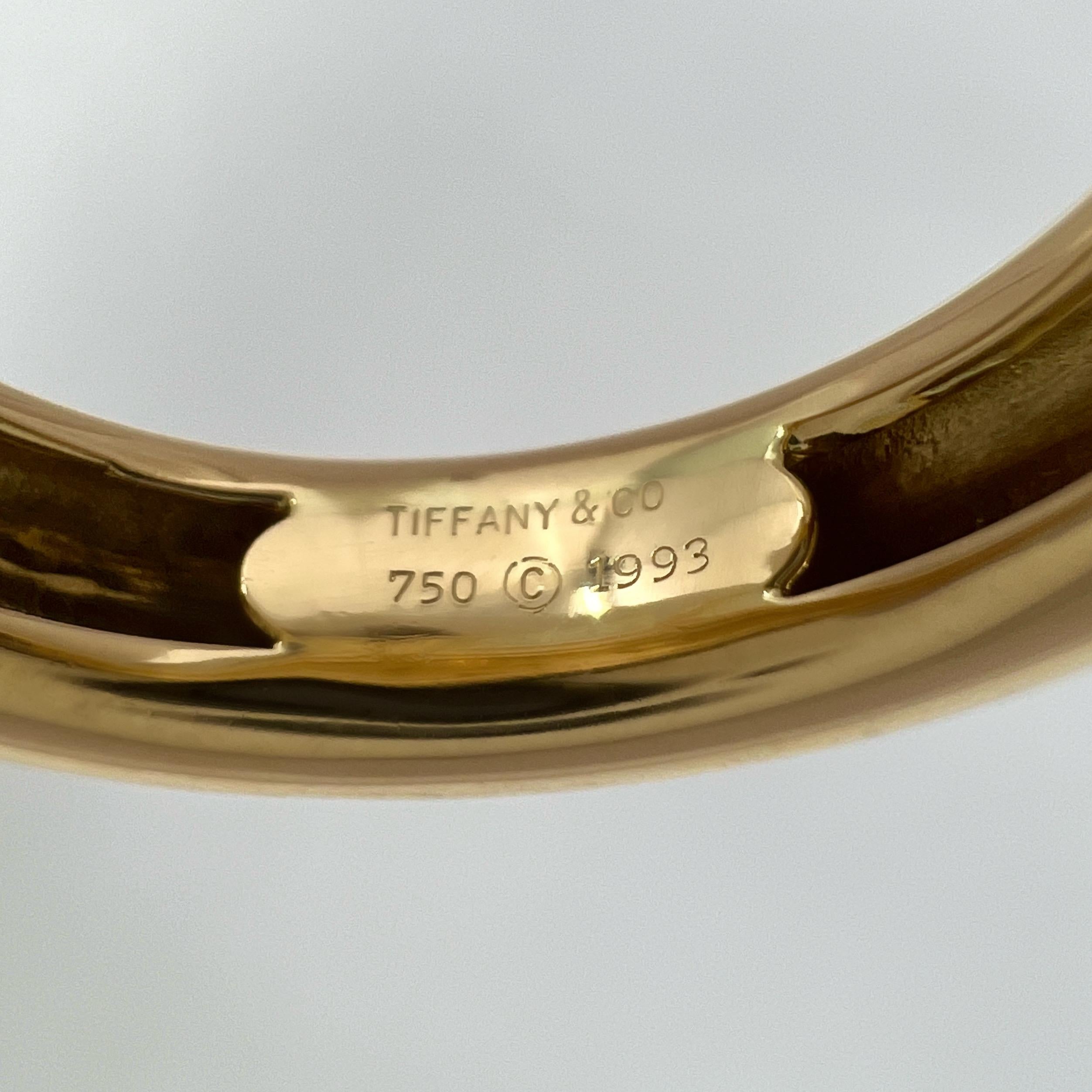 Weinlese Tiffany & Co. Rot Rosa Rubellit Turmalin Herzschliff 18k Gold Band Ring 2