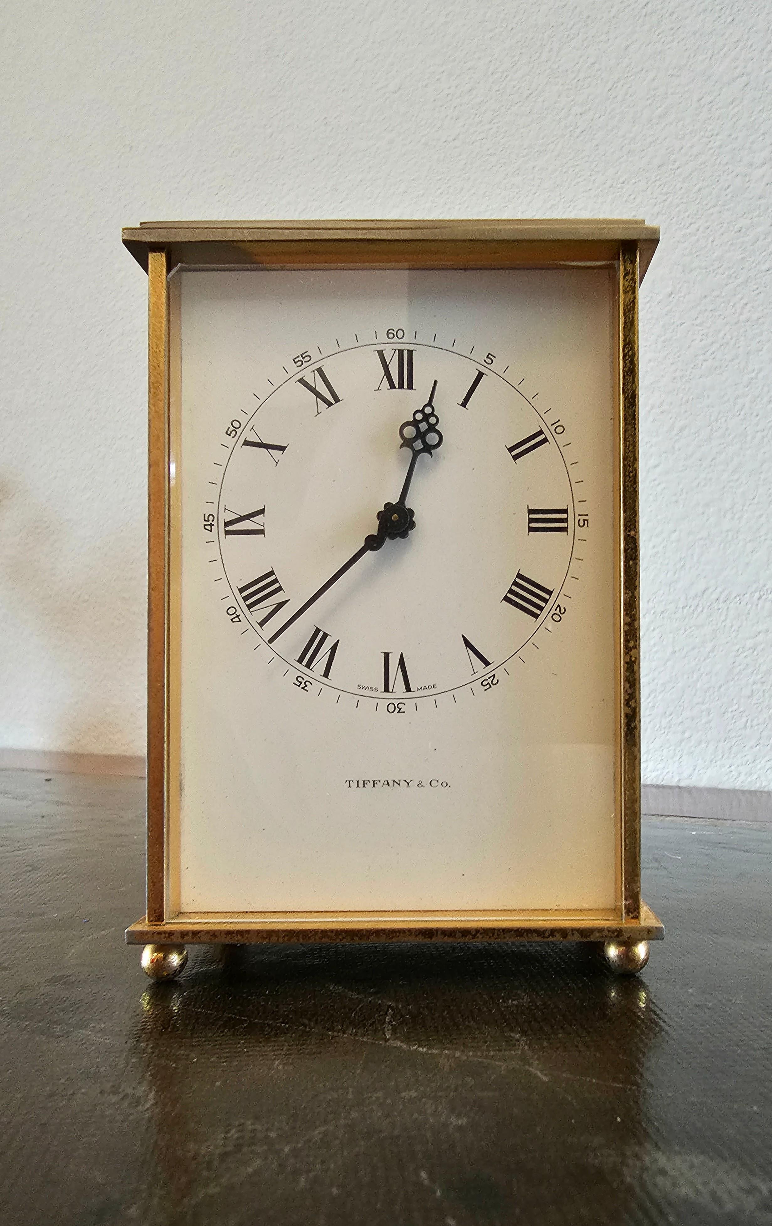 Vintage Tiffany & Co. Retailed 8-Day Carriage Clock 9
