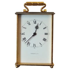 Retro Tiffany & Co. Retailed 8-Day Carriage Clock