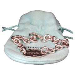 Vintage Tiffany & Co Return To Tiffany Oval Tag Bracelet Sterling Silver 7.5