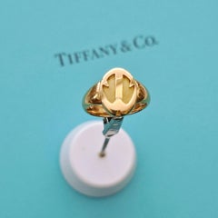 Vintage Tiffany & Co. Reversible Flip Signet 18k Yellow Gold Ring