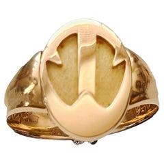 Vintage Tiffany & Co. Reversible Flip Signet 18k Yellow Gold Ring