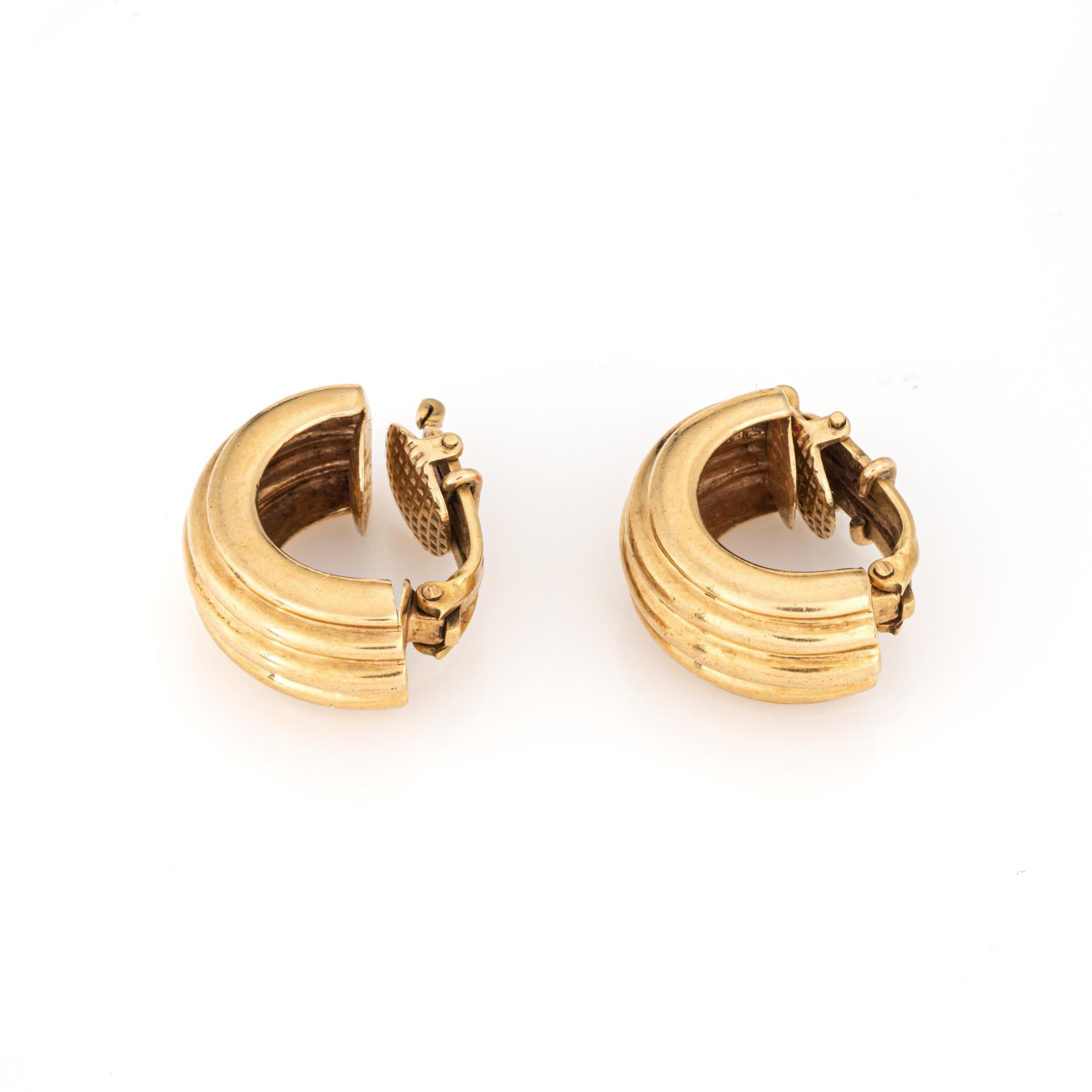 Vintage Tiffany & Co gerippte Vintage-Ohrringe 3/4