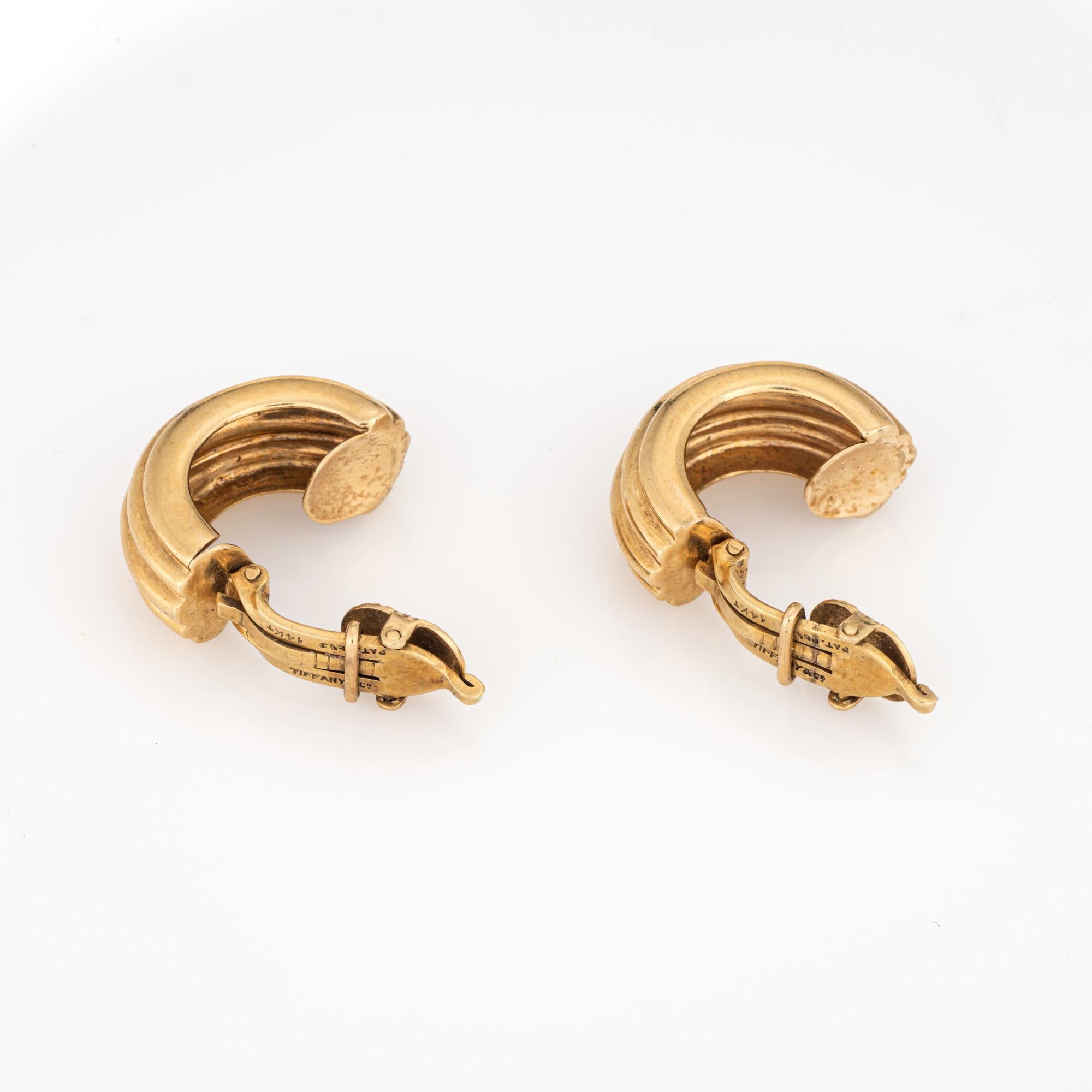 Vintage Tiffany & Co gerippte Vintage-Ohrringe 3/4