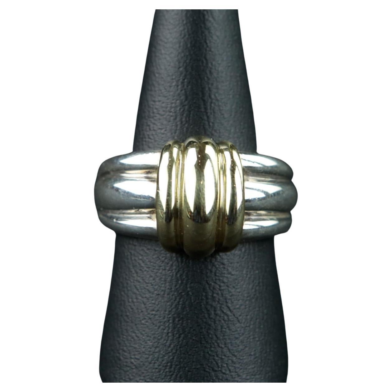 Weinlese Tiffany & Co. Ring 925/- Sterlingsilber und 18 ct. Gold