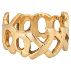 Vintage Tiffany & Co Ring Sz 5 Love & Kisses Paloma Picasso c1984 18k Gold XO