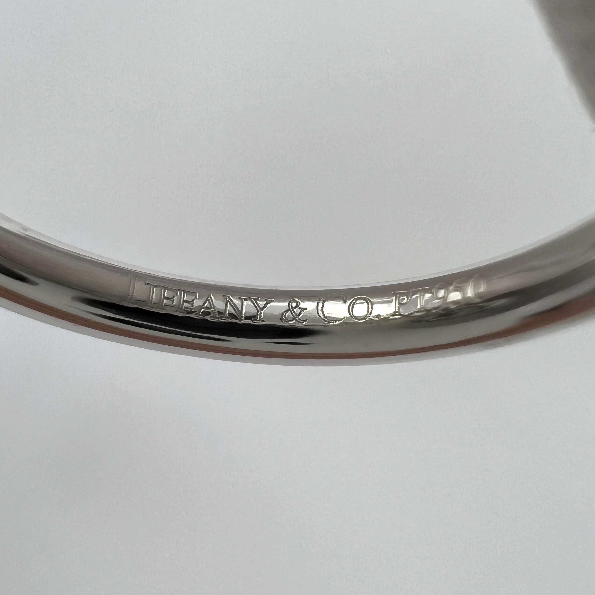 Vintage Tiffany & Co. Round Bezel Brilliant Cut Diamond Platinum Solitaire Ring 6