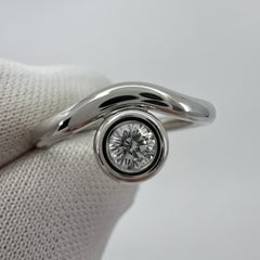 Vintage Tiffany & Co. Round Bezel Brilliant Cut Diamond Platinum Solitaire Ring