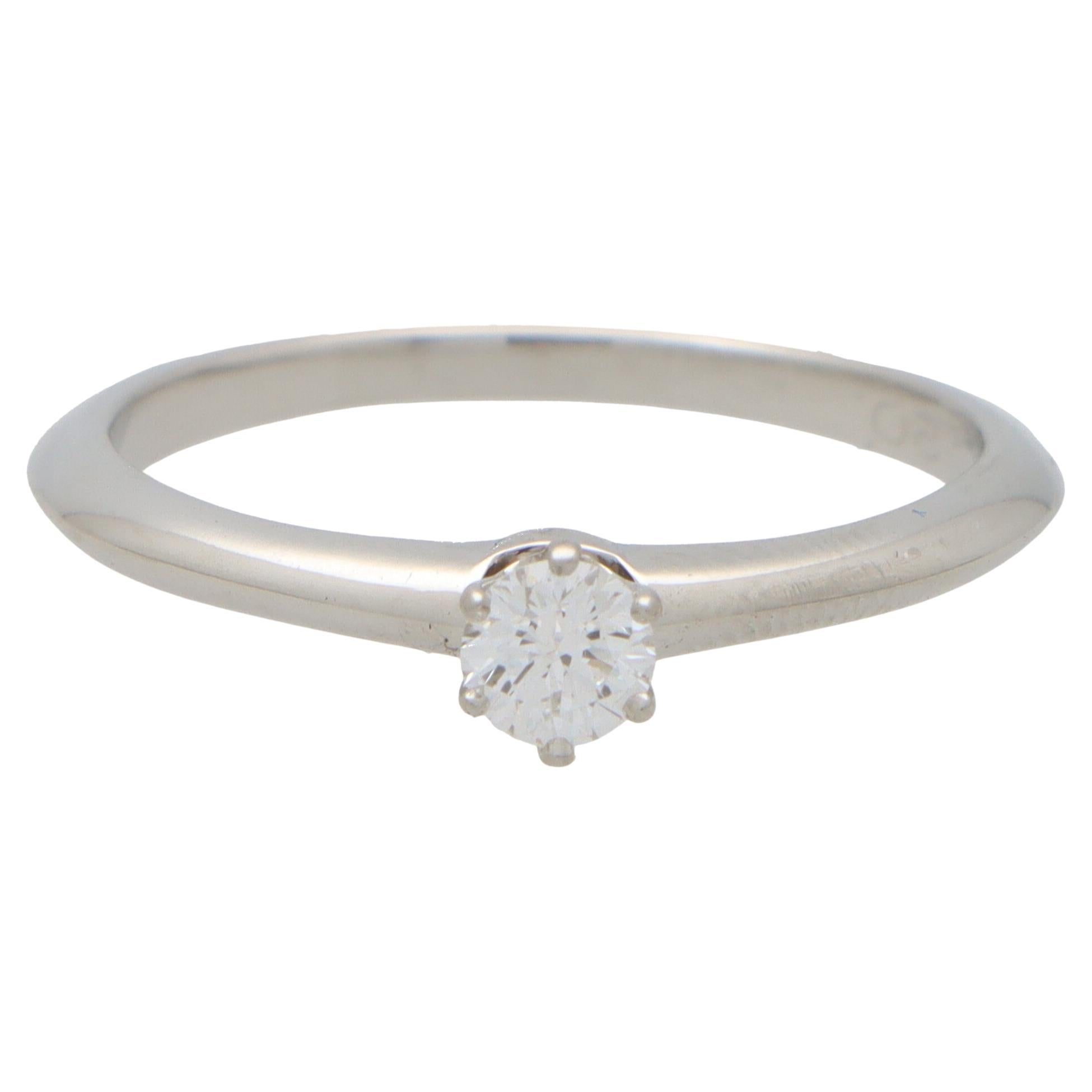 Vintage Tiffany and Co. Round Brilliant 