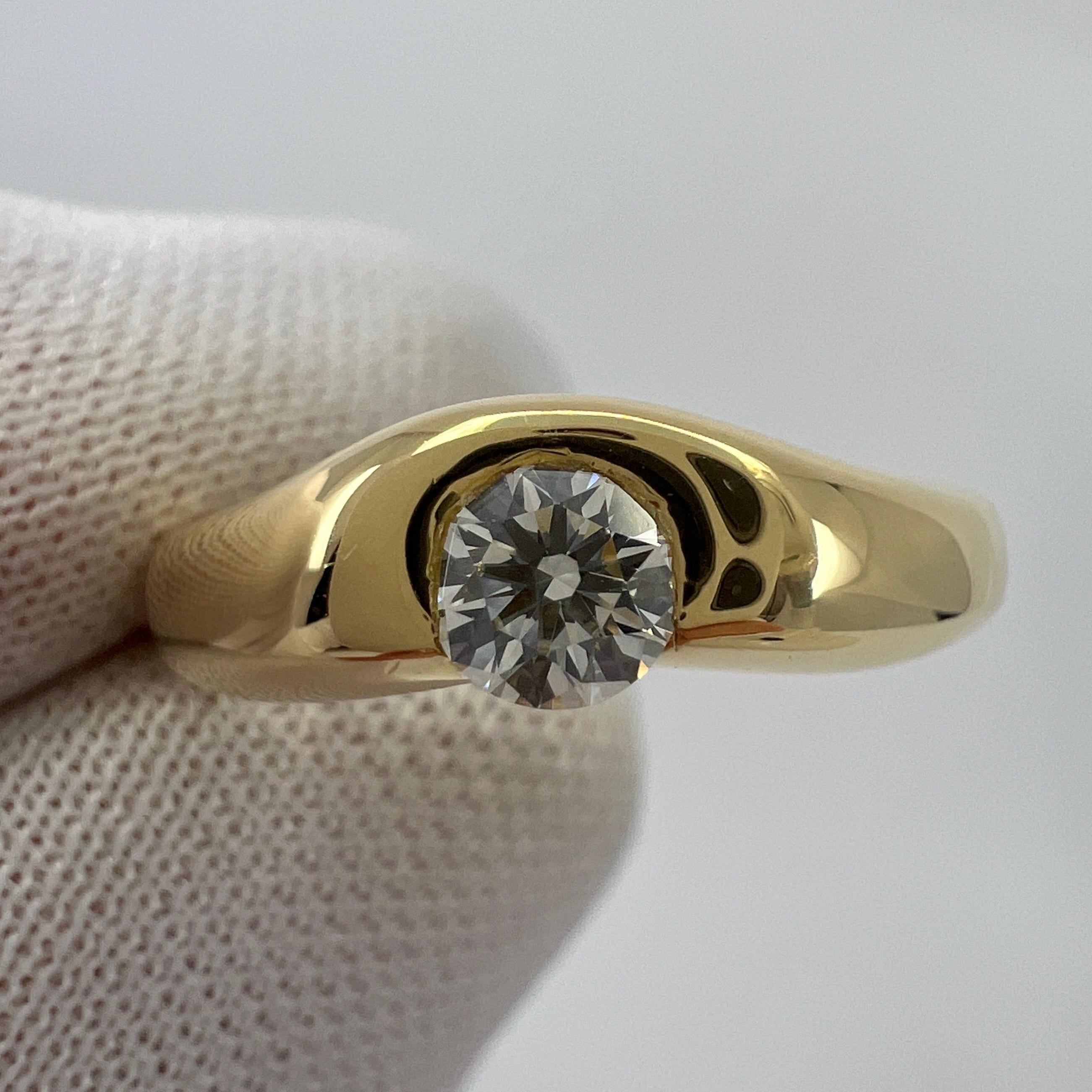 Weinlese Tiffany & Co. Rundschliff-Diamant Elsa Peretti 18k Gelb Solitaire Ring im Zustand „Hervorragend“ in Birmingham, GB