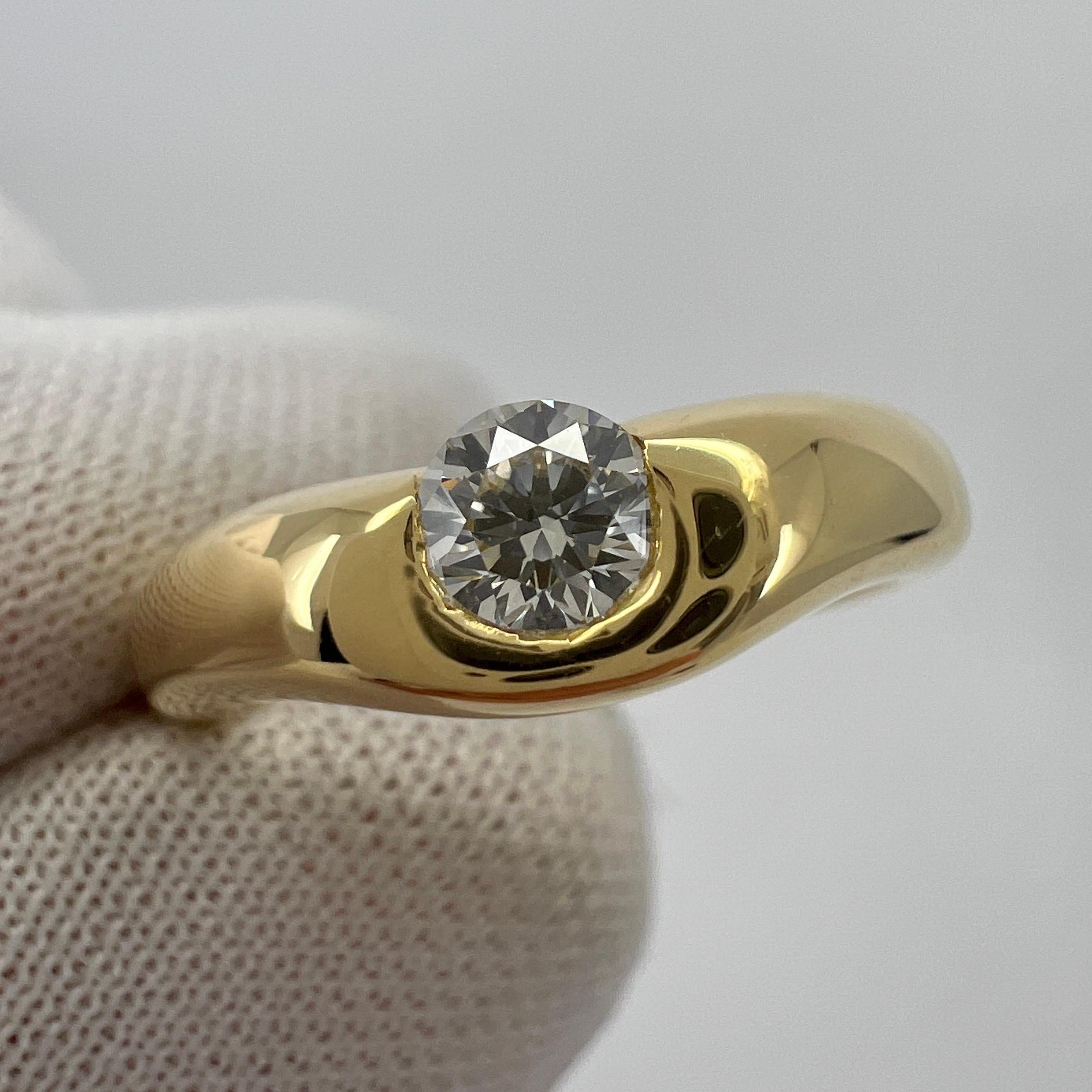 Weinlese Tiffany & Co. Rundschliff-Diamant Elsa Peretti 18k Gelb Solitaire Ring 1