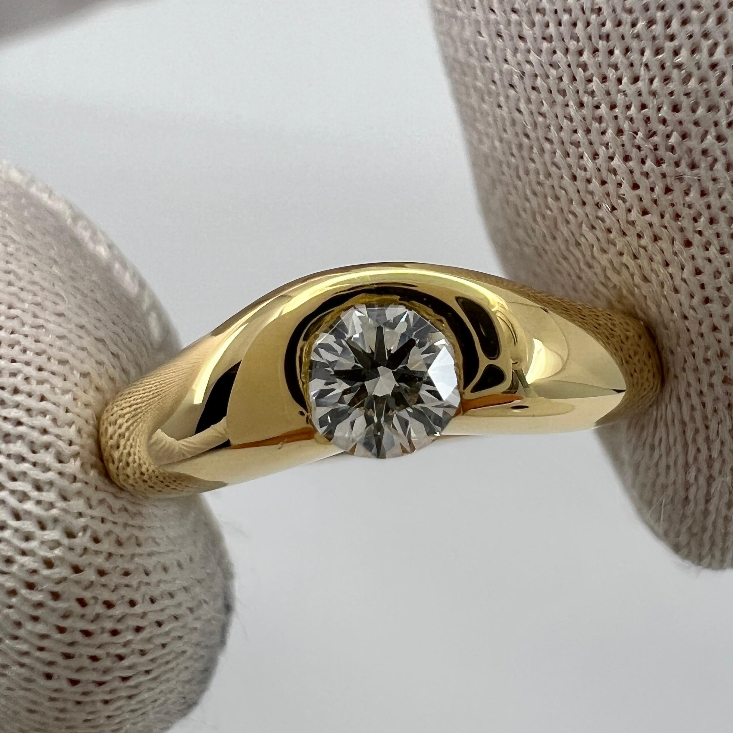 Weinlese Tiffany & Co. Rundschliff-Diamant Elsa Peretti 18k Gelb Solitaire Ring 2