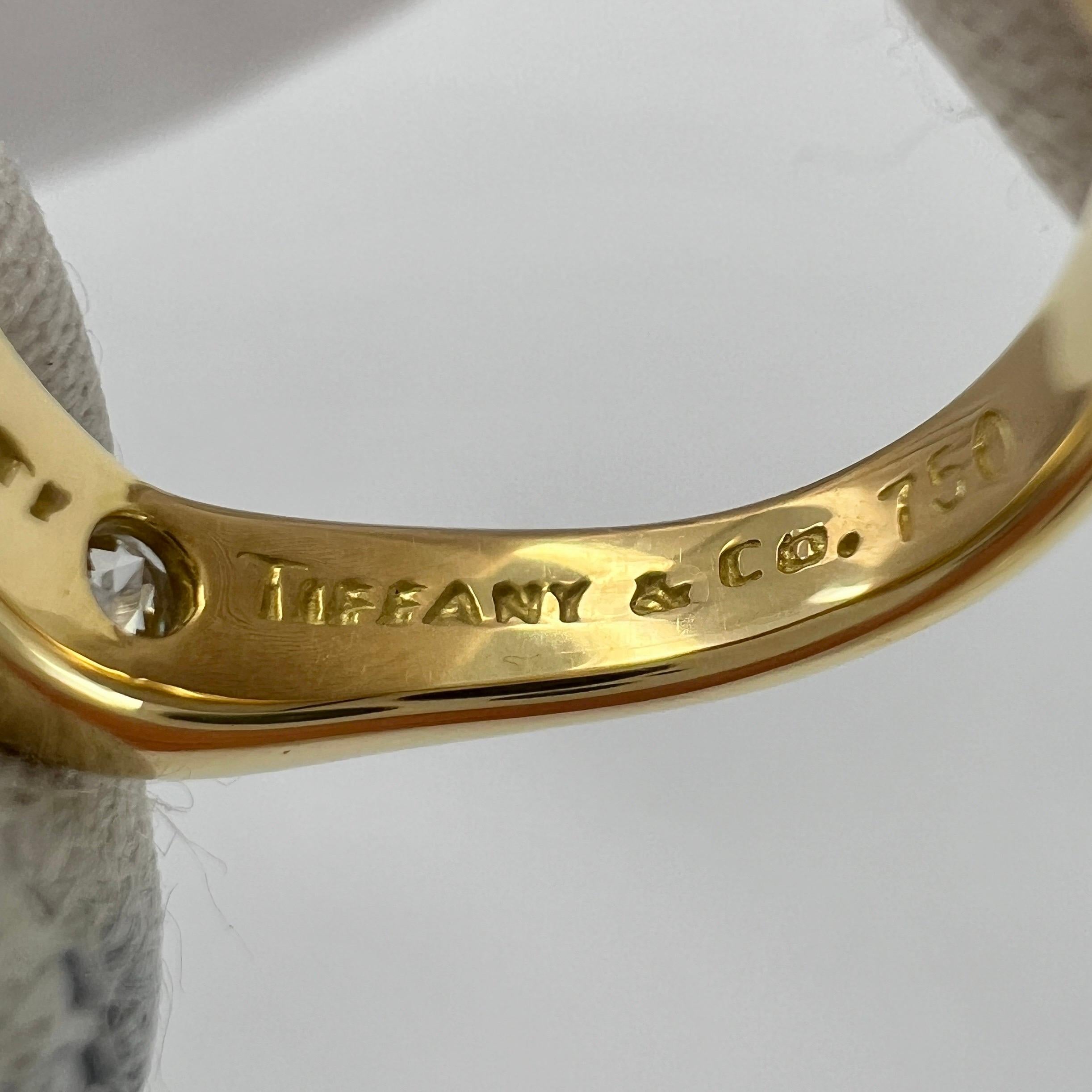 Weinlese Tiffany & Co. Rundschliff-Diamant Elsa Peretti 18k Gelb Solitaire Ring 5