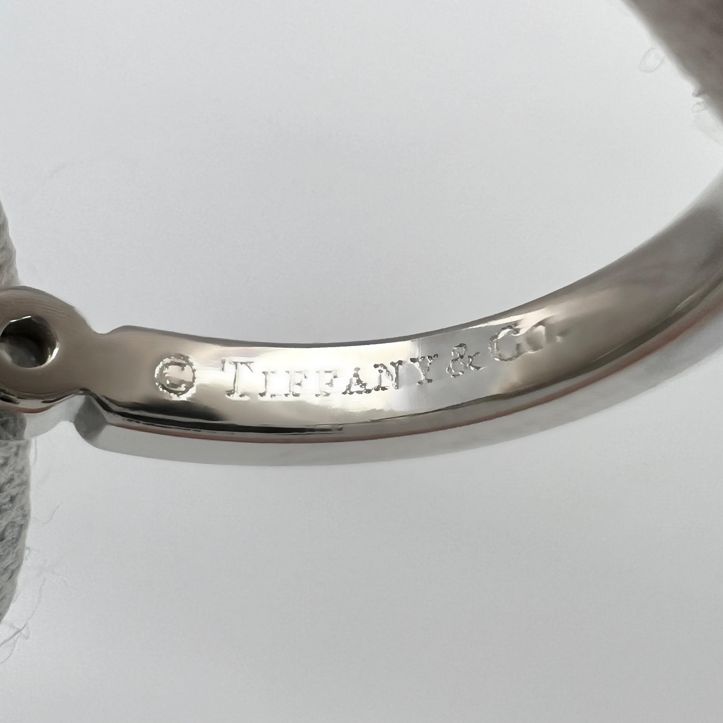 Vintage Tiffany & Co. Round 0.75ct Diamond Jazz 950 Platinum Half Eternity Ring 1