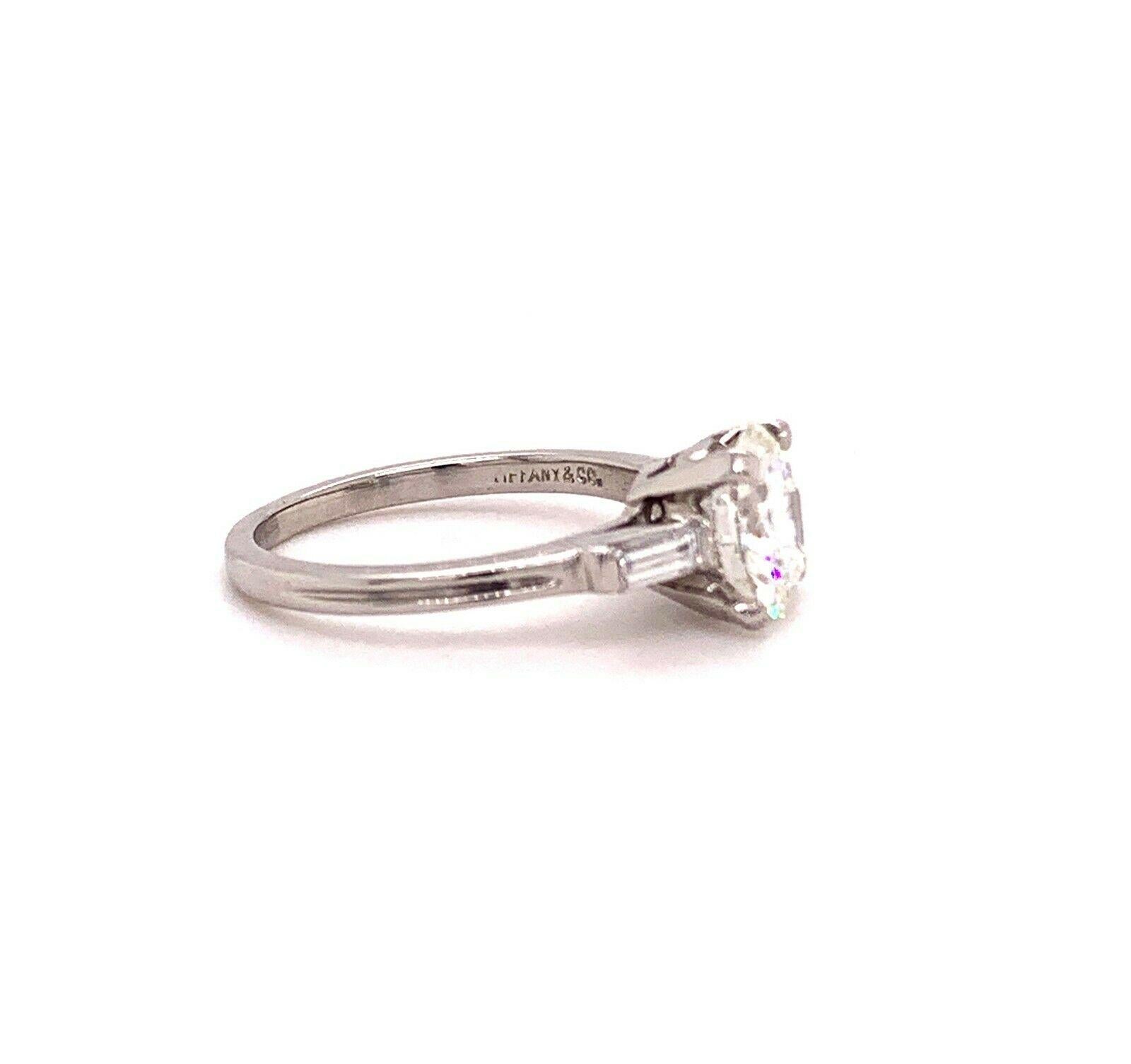 Vintage Tiffany & Co. Round Diamond 1.72 Carat Engagement Ring GIA H VS2 1