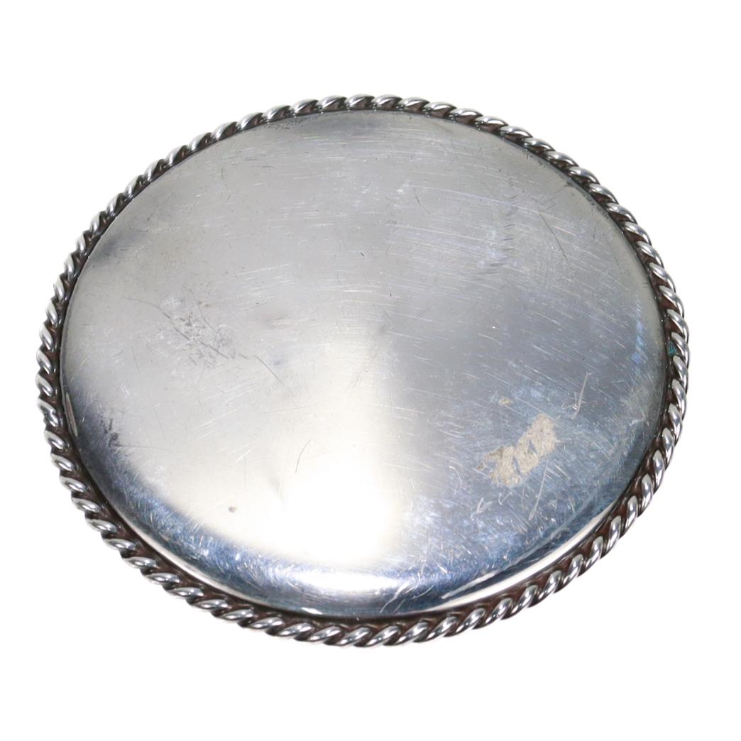 Vintage Tiffany & Co. Round Sterling Silver Hand Mirror For Sale 6