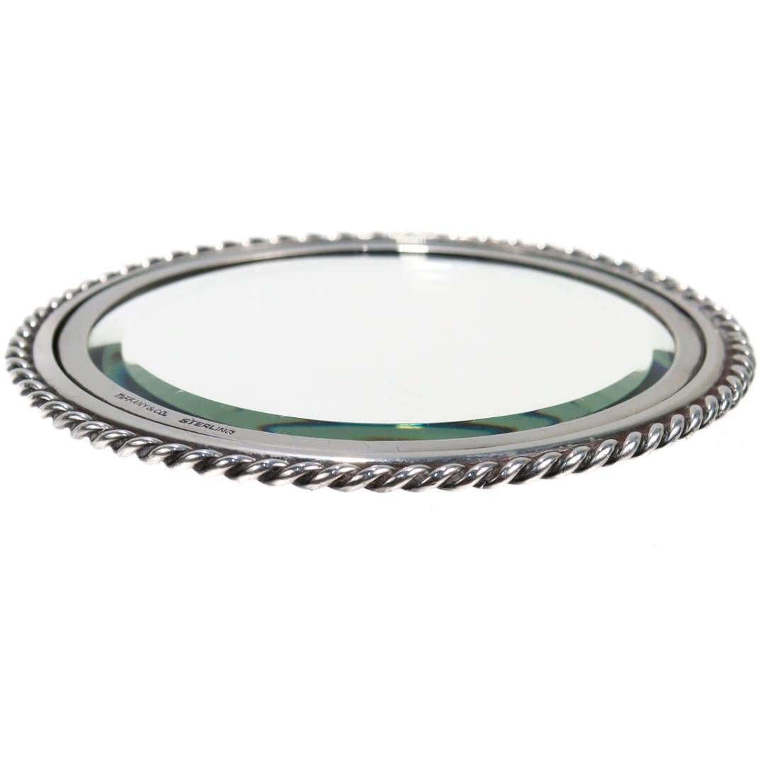 Vintage Tiffany & Co. Round Sterling Silver Hand Mirror 4