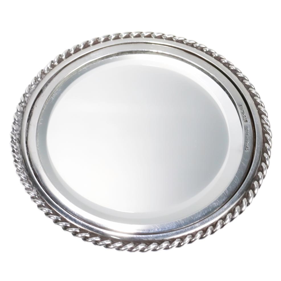Vintage Tiffany & Co. Round Sterling Silver Hand Mirror For Sale 5
