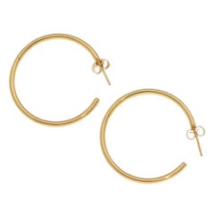 Vintage Tiffany & Co. Pendiente de aro fino y redondo en oro amarillo
