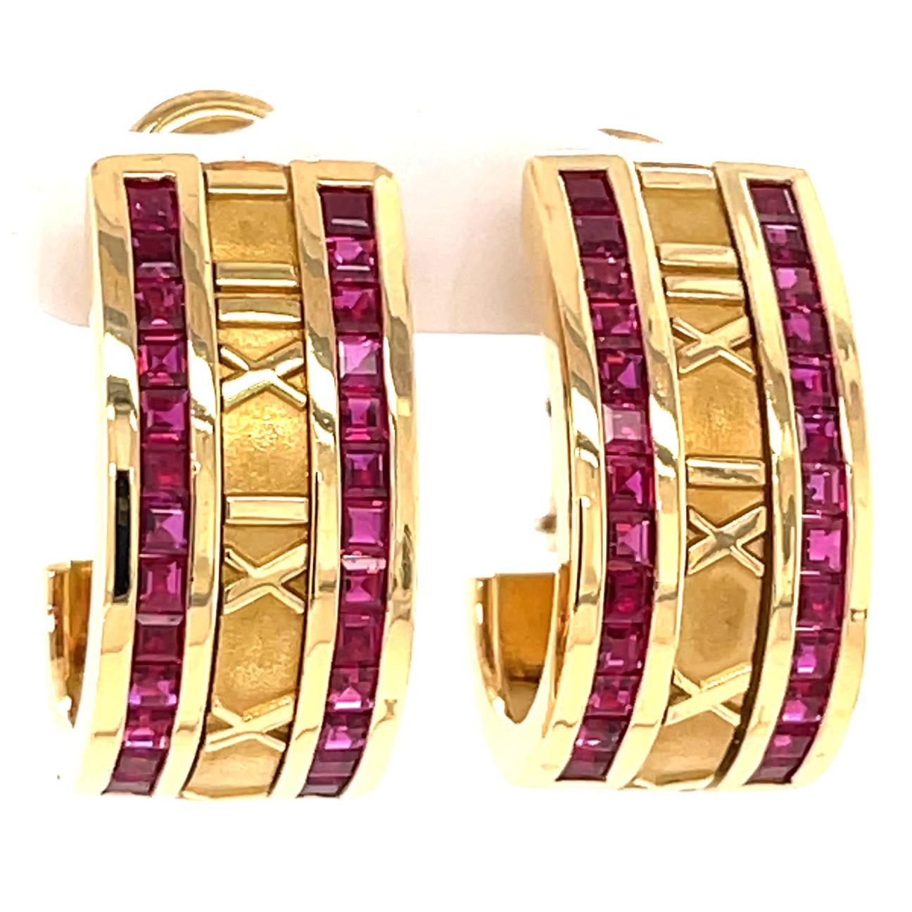 vintage tiffany gold hoop earrings