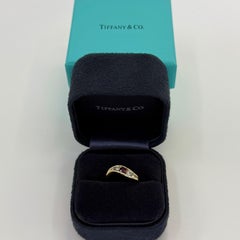 Vintage Tiffany & Co. Ruby And Diamond 18k Yellow Gold Channel Set Band Ring