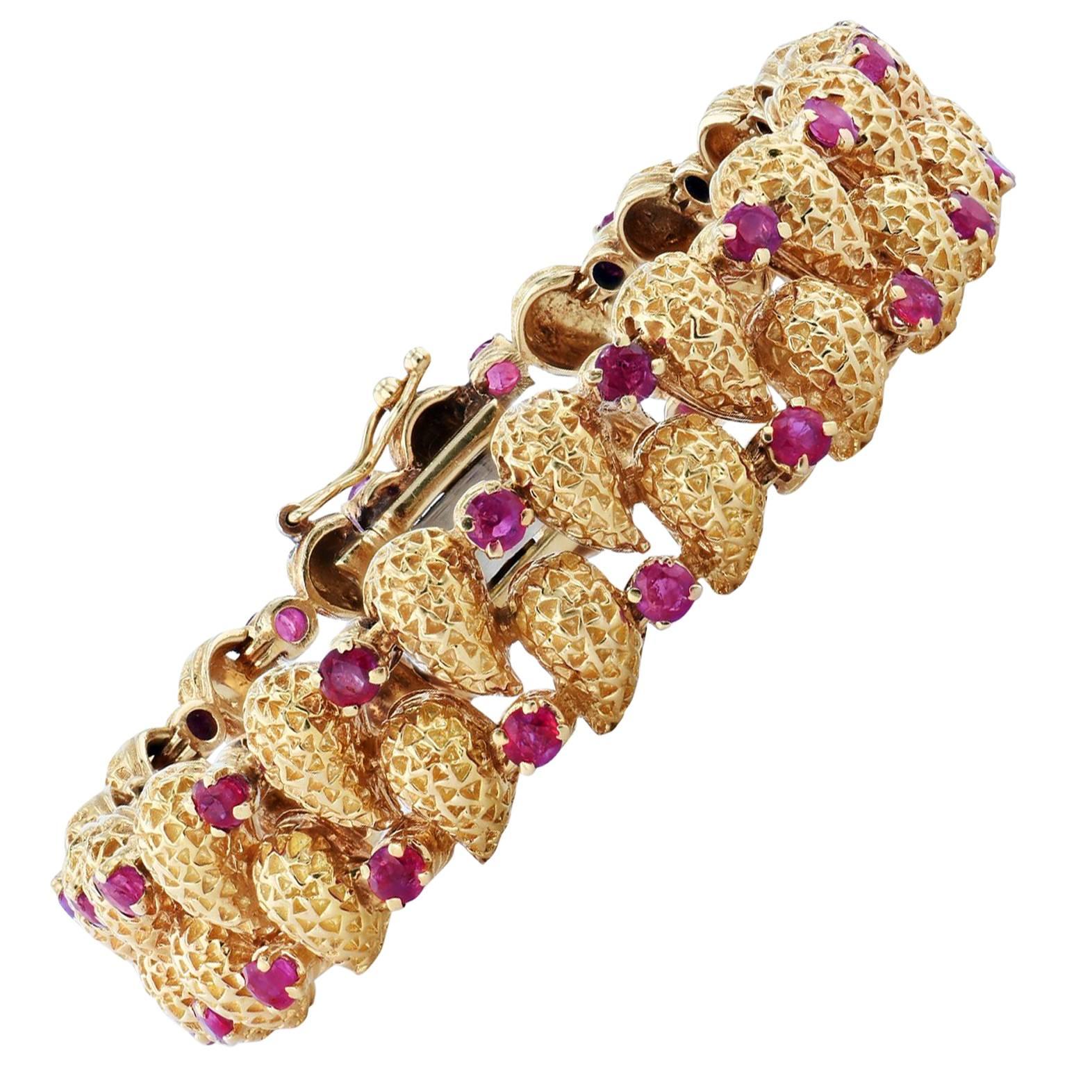 Vintage Tiffany and Co. Ruby Bracelet at 1stDibs | ruby bracelet tiffany, tiffany  ruby bracelet, tiffany and co ruby