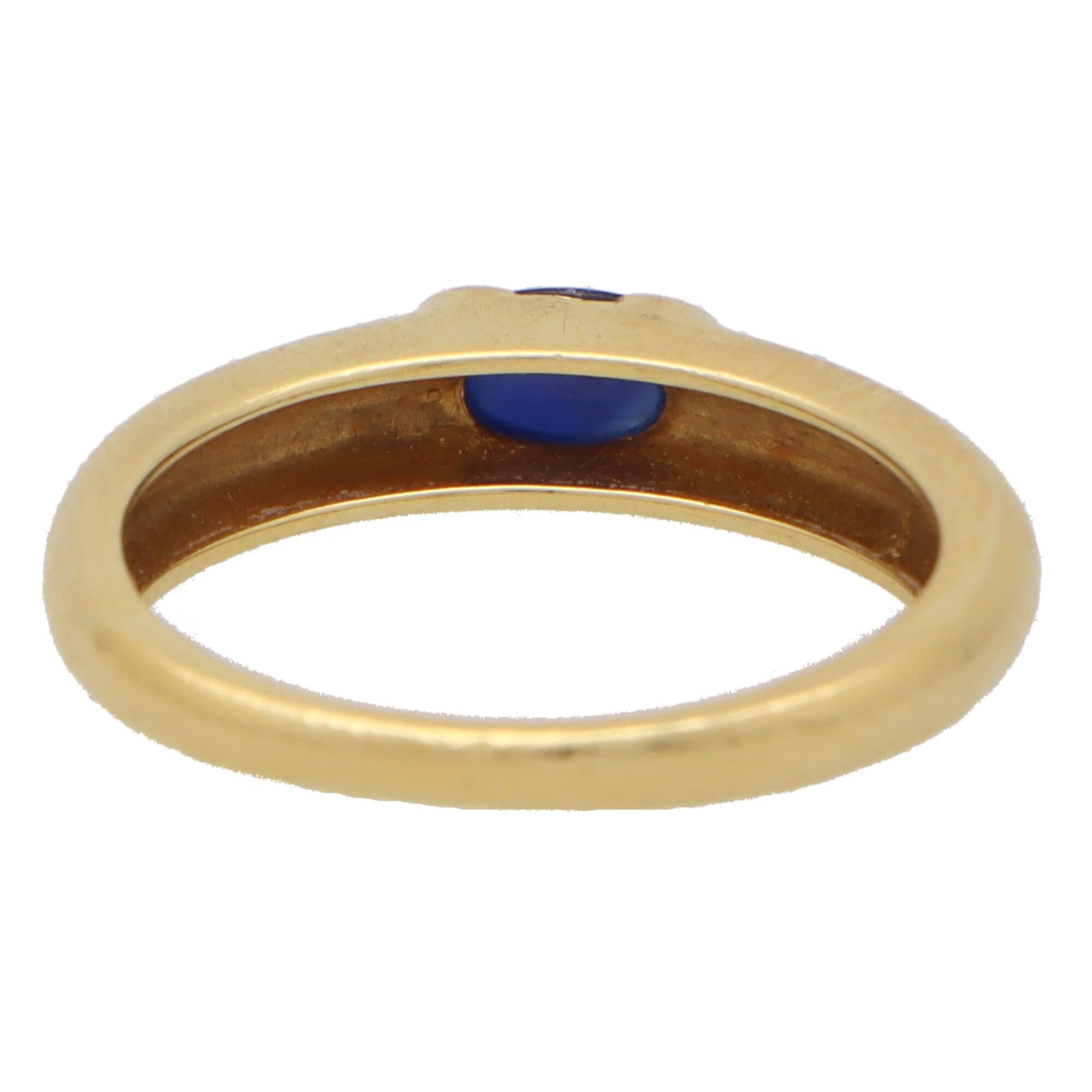 Women's or Men's Vintage Tiffany & Co. Sapphire Band Ring Set in 18k Yellow Gold