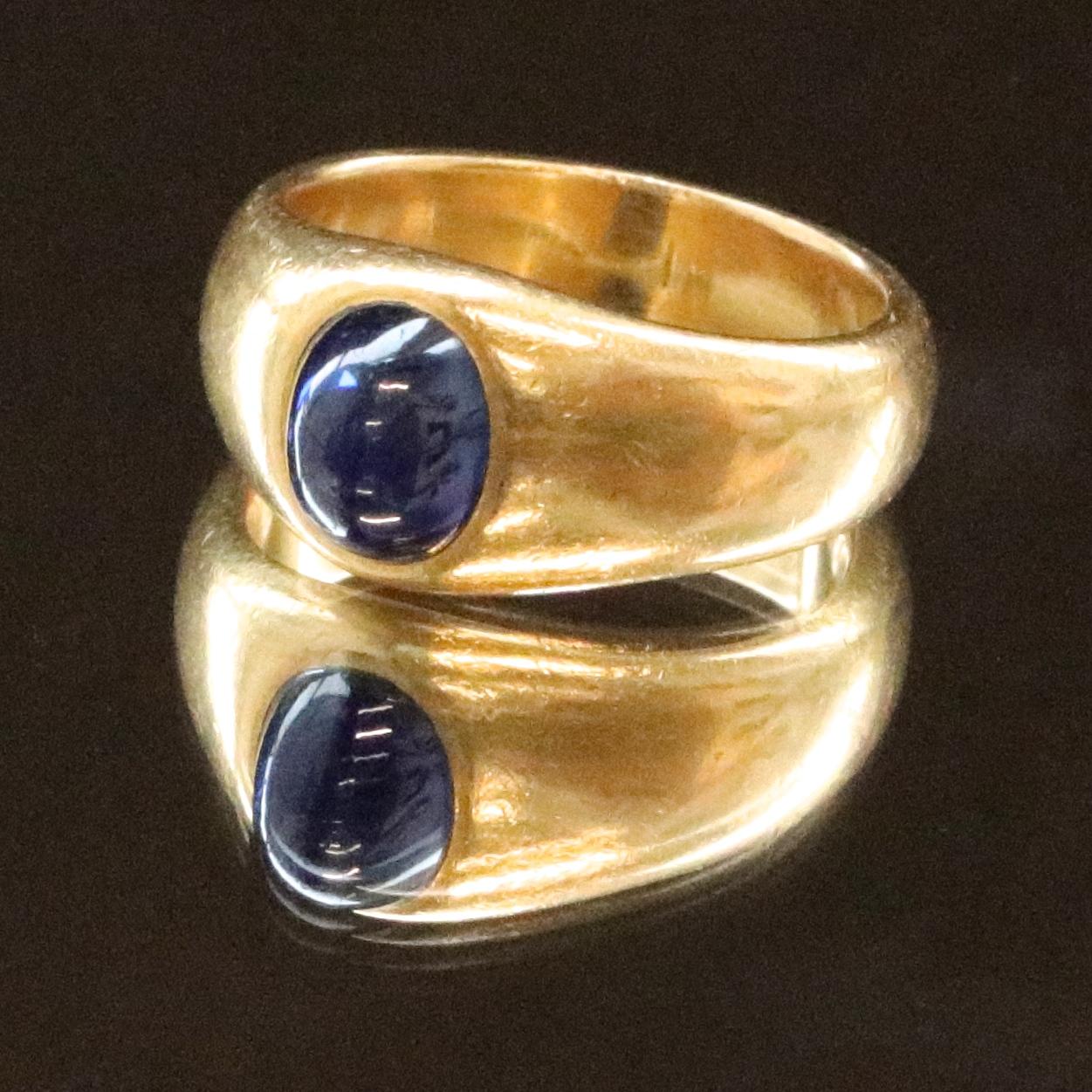 Weinlese Tiffany & Co. Zigeuner-Ring mit Saphir (Cabochon)