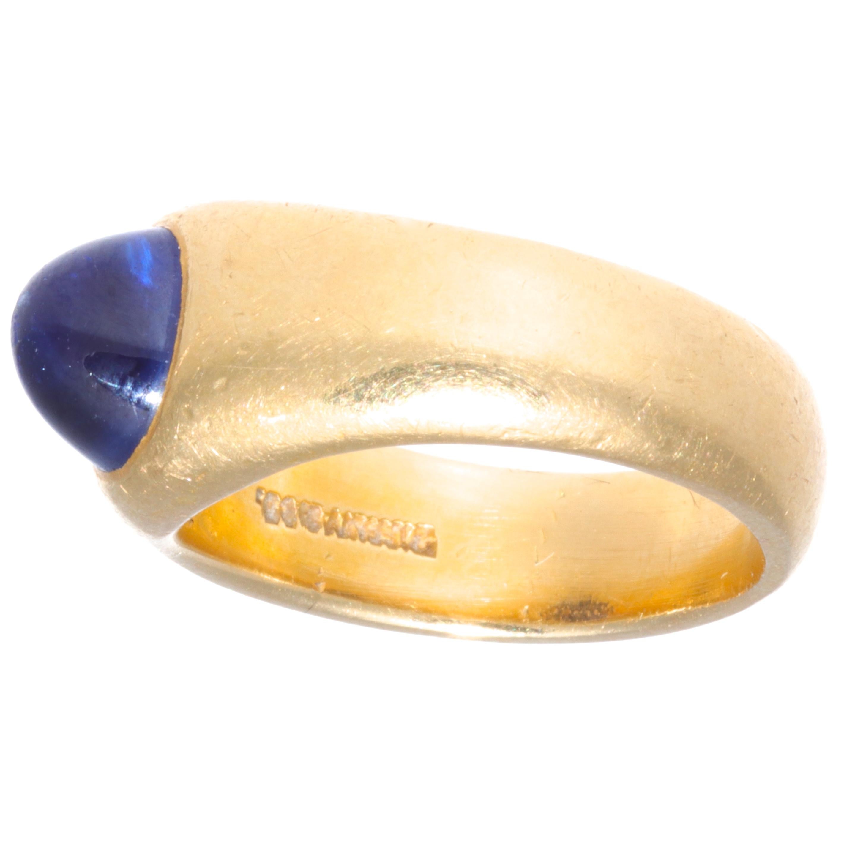 Weinlese Tiffany & Co. Zigeuner-Ring mit Saphir im Zustand „Gut“ in Beverly Hills, CA
